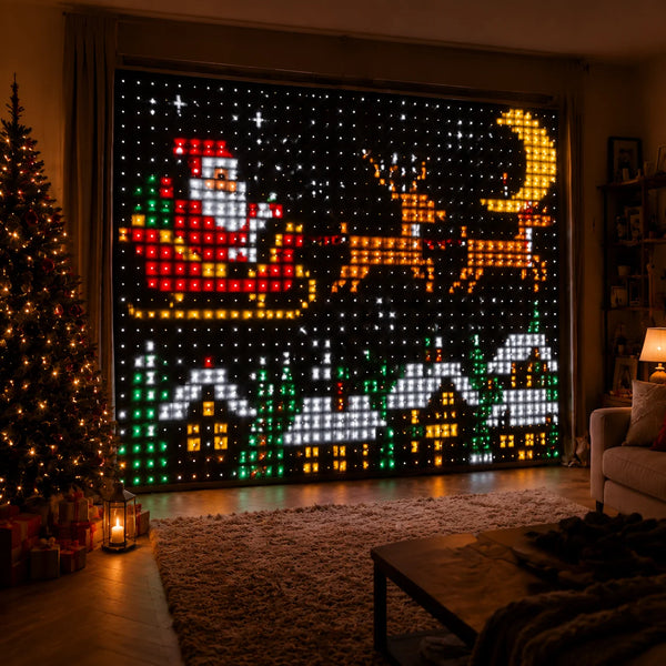 Cortina de LED Pixel RGB 1,6 x 1,6 m USB