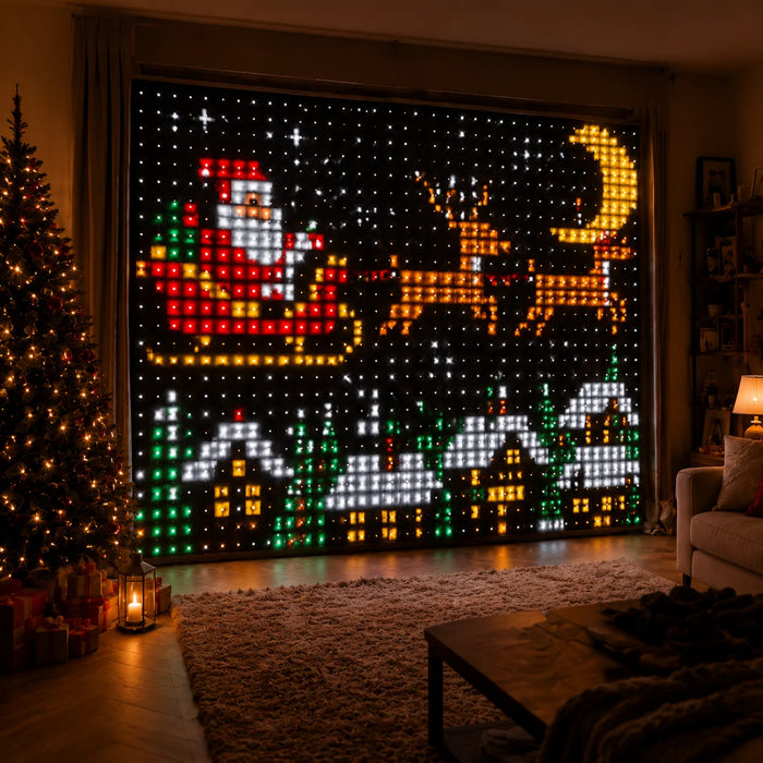 Cortina de LED Pixel RGB 1,6 x 1,6 m USB