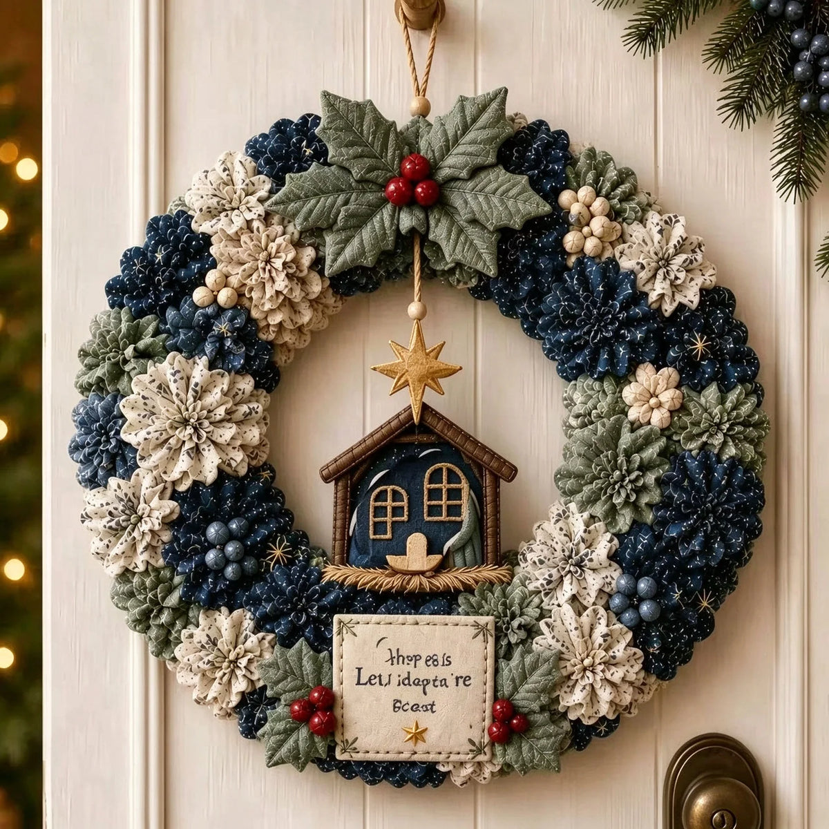 Novo Kit DIY de Guirlanda de Tecido Poke, Boneco de Neve Poke, Alce, Cena de Neve, Papai Noel, Elemento de Árvore de Natal, Decoração de Casa, Ornamento Festivo