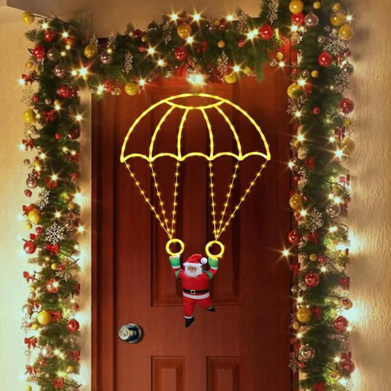 Papai Noel de Paraquedas Iluminado