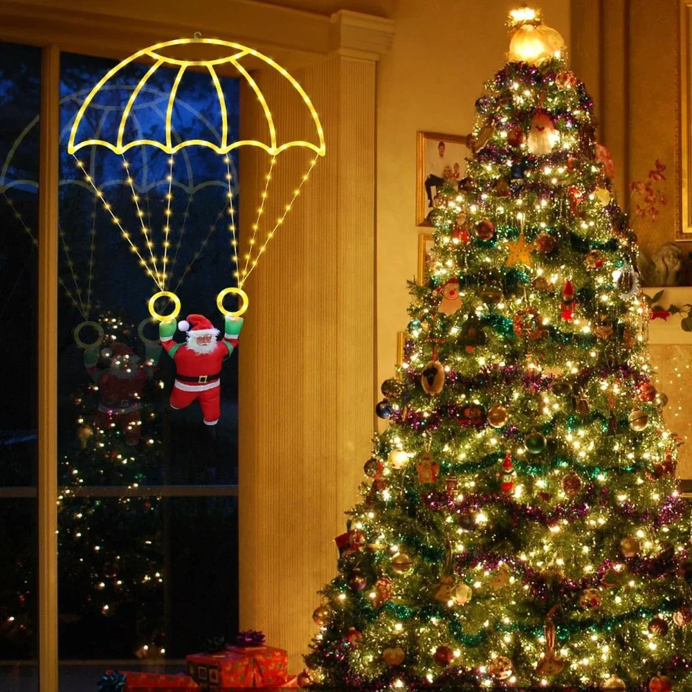 Papai Noel de Paraquedas Iluminado