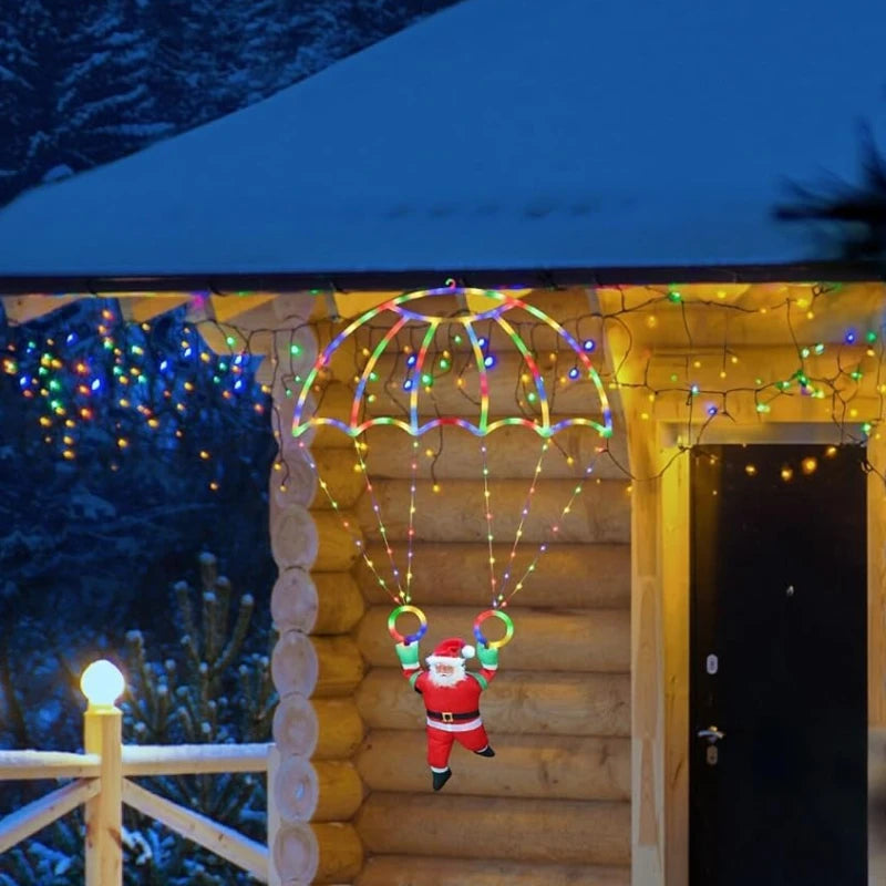 Papai Noel de Paraquedas Iluminado