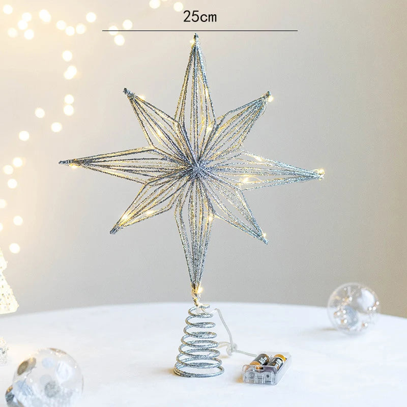 Ponteira Estrela Dourada com LED