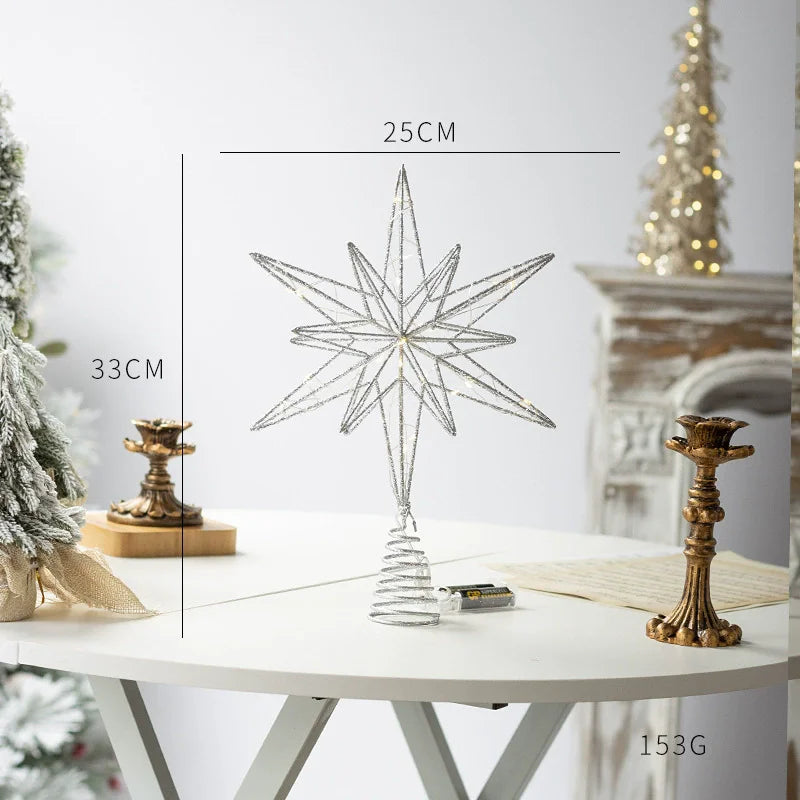 Ponteira Estrela Dourada com LED