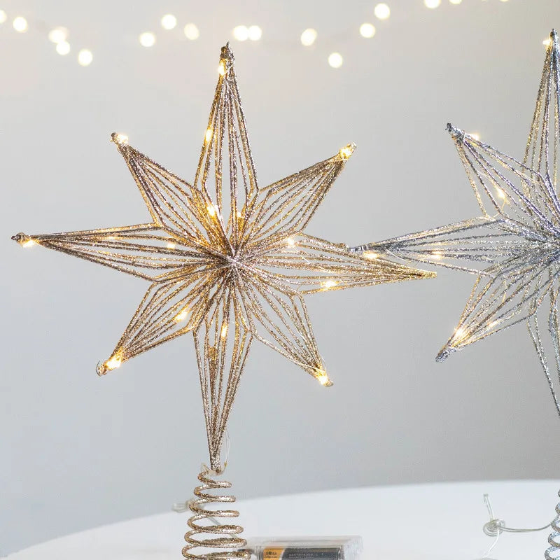 Ponteira Estrela Dourada com LED