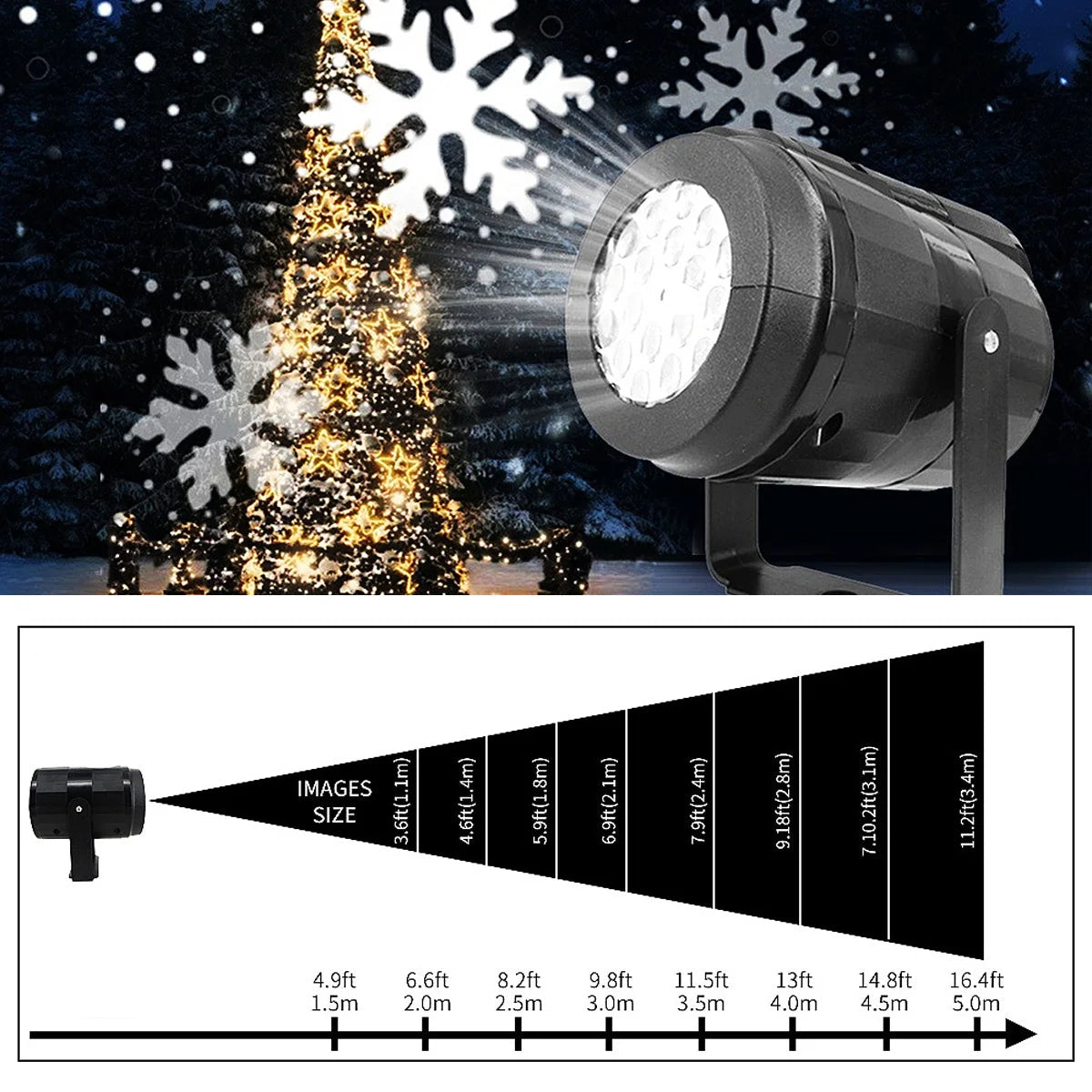 Projetor de Flocos de Neve USB