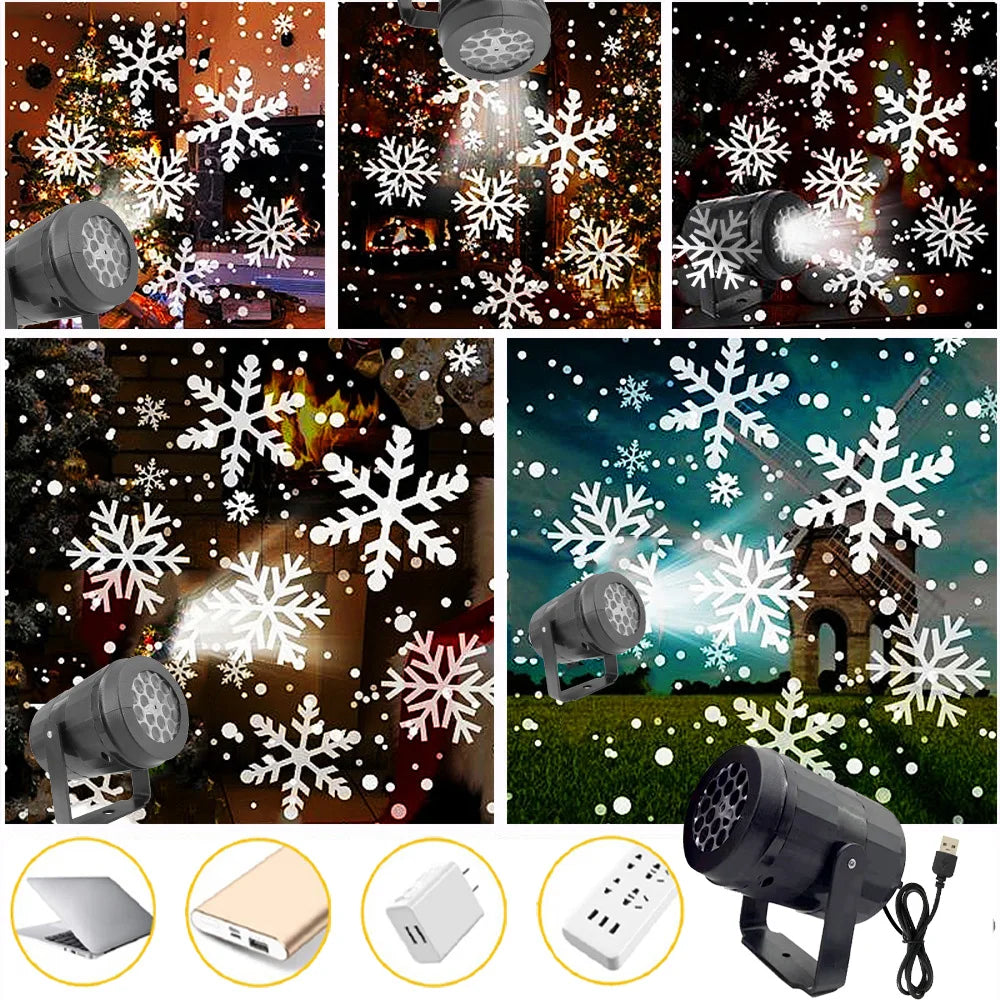 Projetor de Flocos de Neve USB