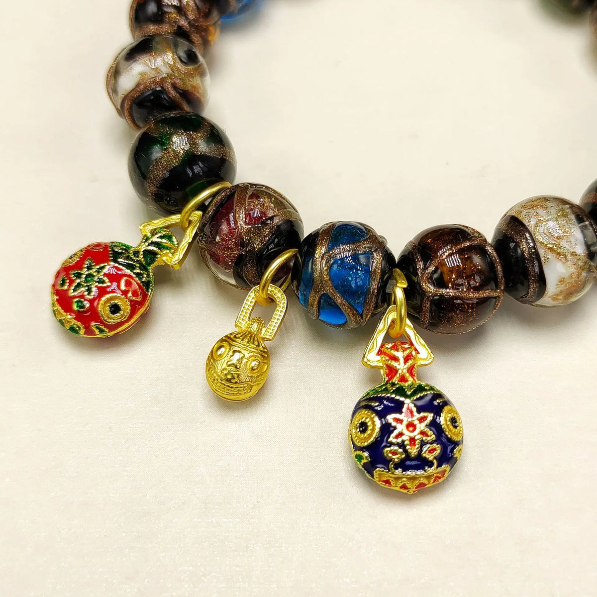 Pulseira de esmalte colorido cinza de incenso étnico, pulseira da moda, Qin Xiaoxian com besta, besta, presente para homens e mulheres