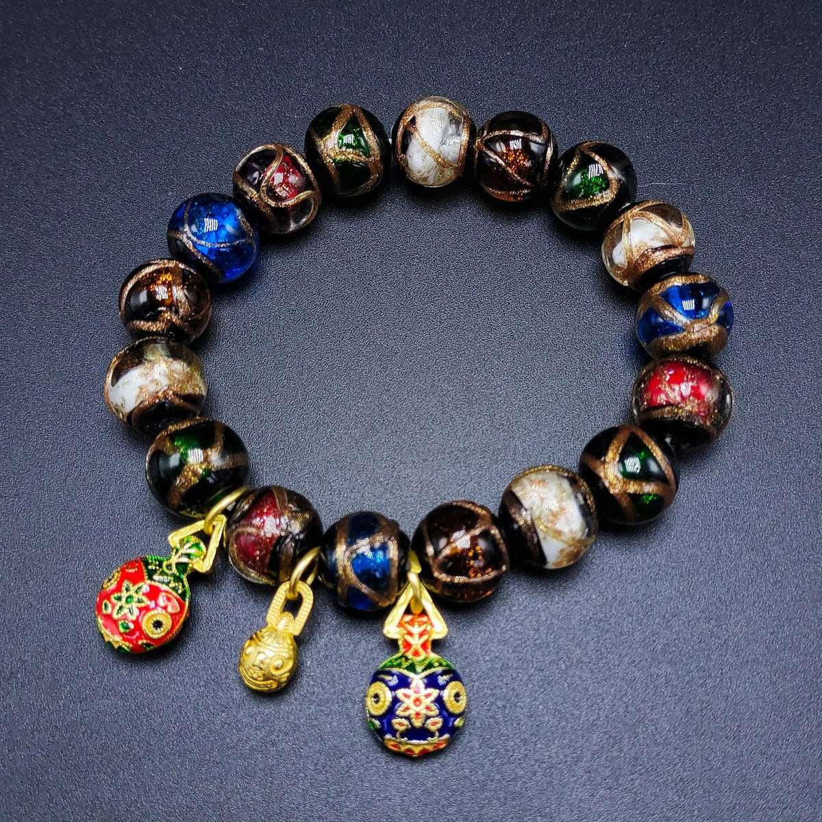 Pulseira de esmalte colorido cinza de incenso étnico, pulseira da moda, Qin Xiaoxian com besta, besta, presente para homens e mulheres
