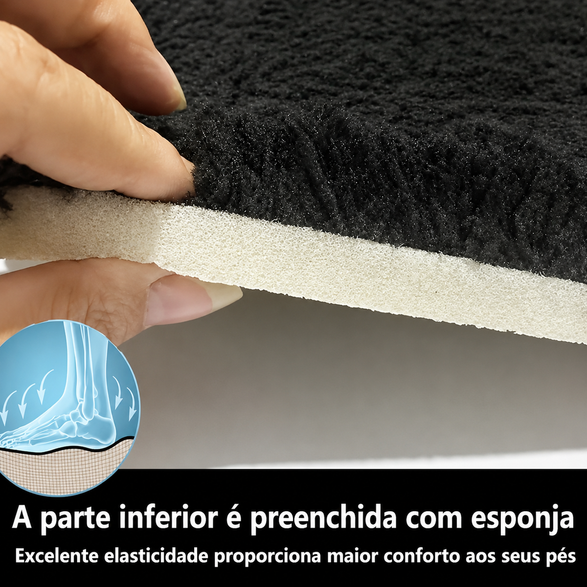 Tapete Banheiro Aveludado Antiderrapante