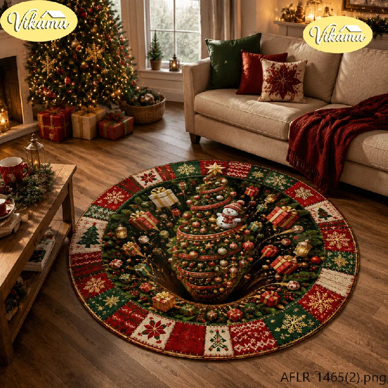 Tapete Decorativo de Natal e Ano Novo, Macio e Confortável para Sala de Estar, Tapete para Lareira, Tapete para Quarto, Decoração de Casa