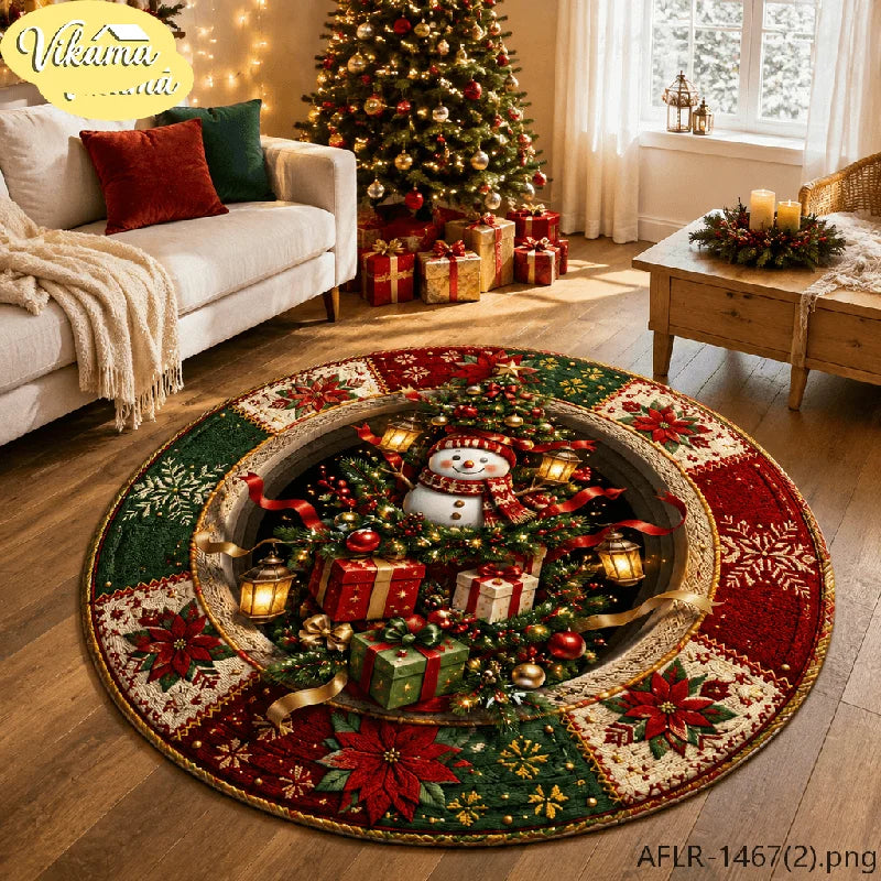 Tapete Decorativo de Natal e Ano Novo, Macio e Confortável para Sala de Estar, Tapete para Lareira, Tapete para Quarto, Decoração de Casa