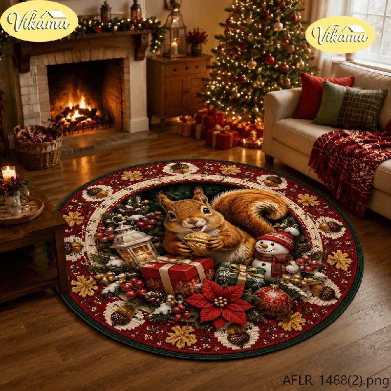 Tapete Decorativo de Natal e Ano Novo, Macio e Confortável para Sala de Estar, Tapete para Lareira, Tapete para Quarto, Decoração de Casa