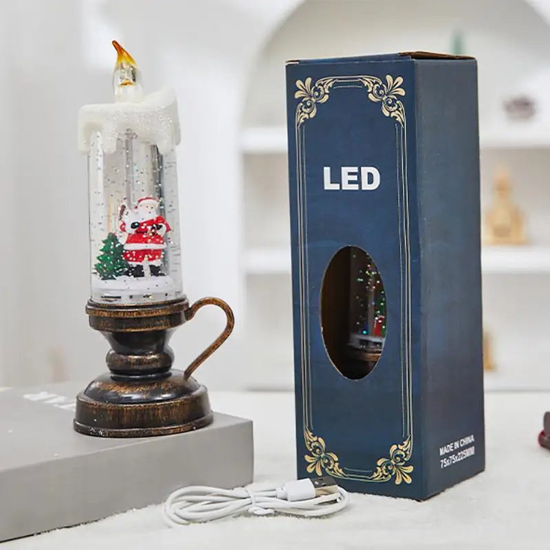 Vela LED Globo de Neve