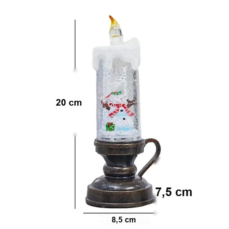 Vela LED Globo de Neve
