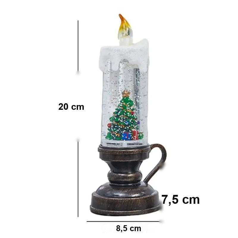 Vela LED Globo de Neve