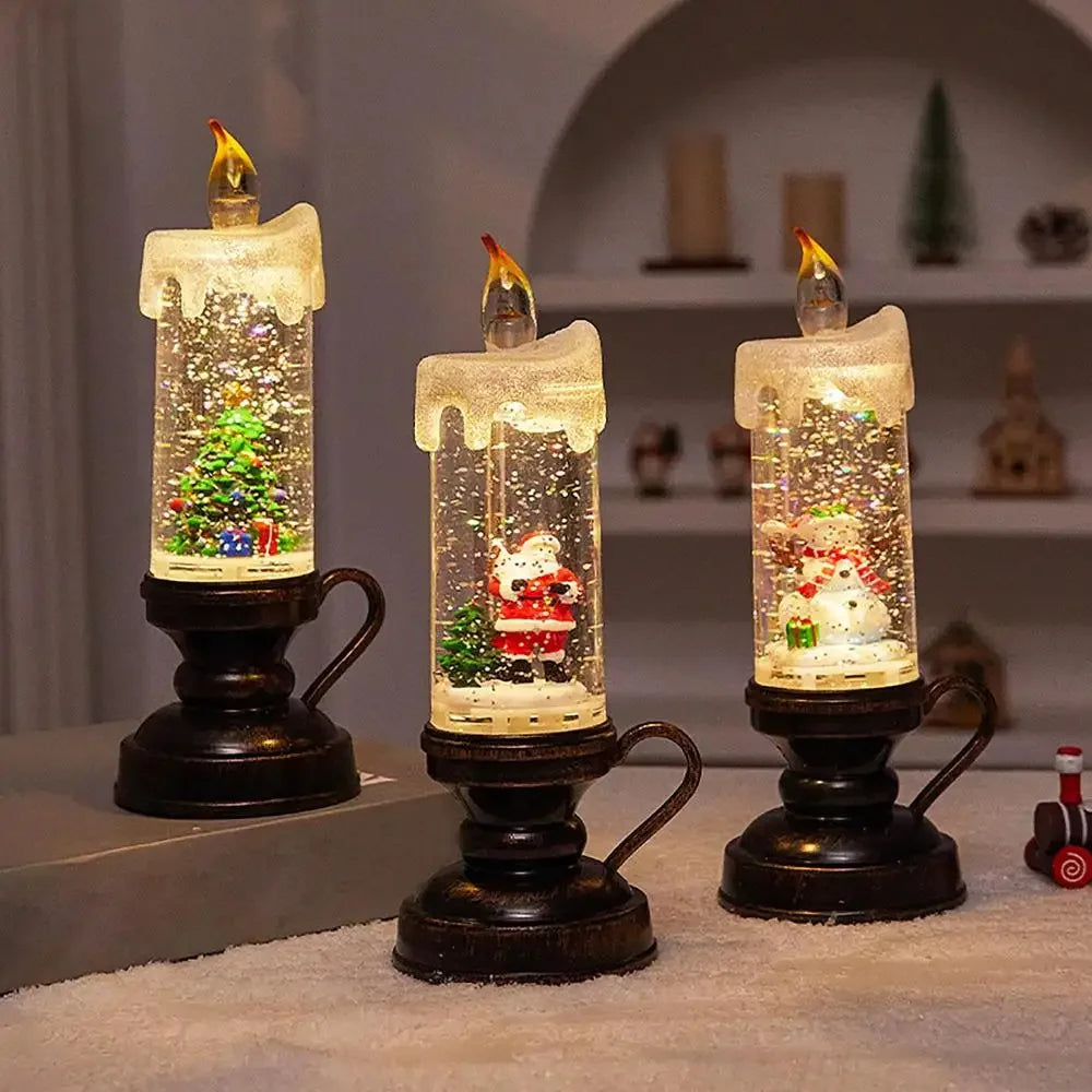 Vela LED Globo de Neve