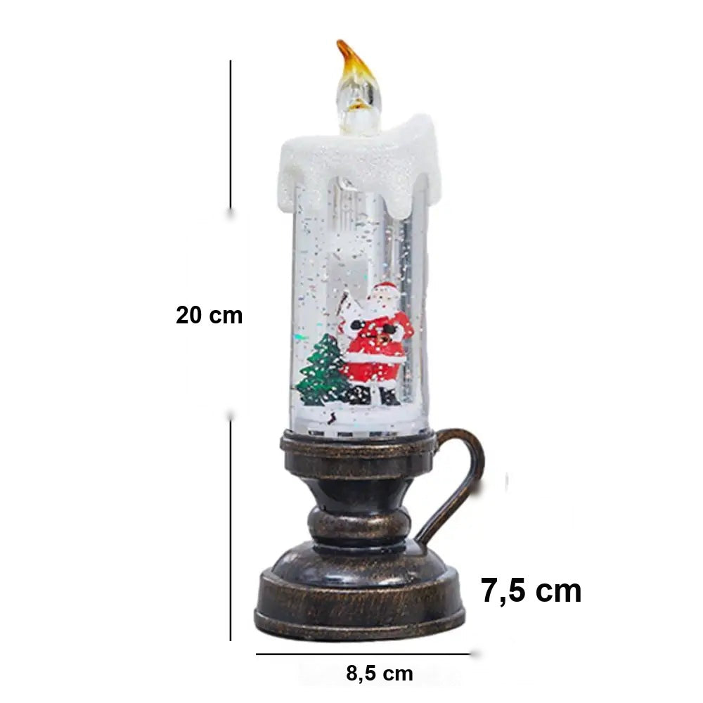 Vela LED Globo de Neve